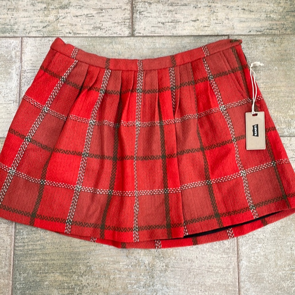 Levi’s 250 Valencia wool plaid skirt, new with tag